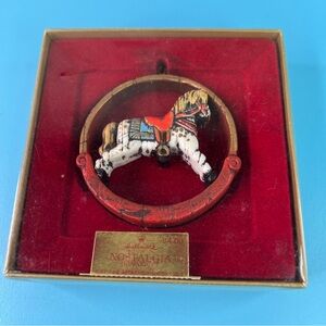 Hallmark Tree Trimmer Collection 1976 Nostalgia Ornament Horse In A Ring QX128-1